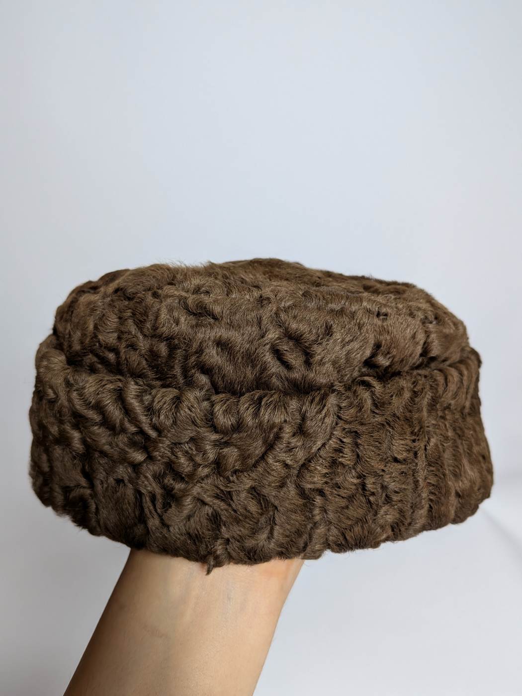 Golden Brown Karakul Cap | Natural Sheep Fur Bucket or Beanie Cap