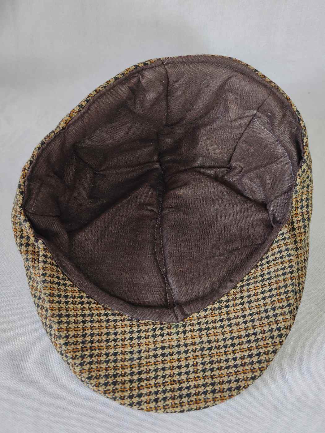 Office or Golf Flat Cap | Brown Stripes
