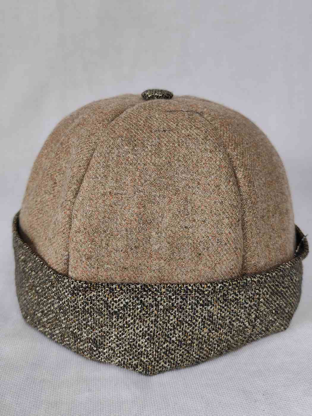 Brownish Textured Wool Skull Cap | Beanie | Docker Hat