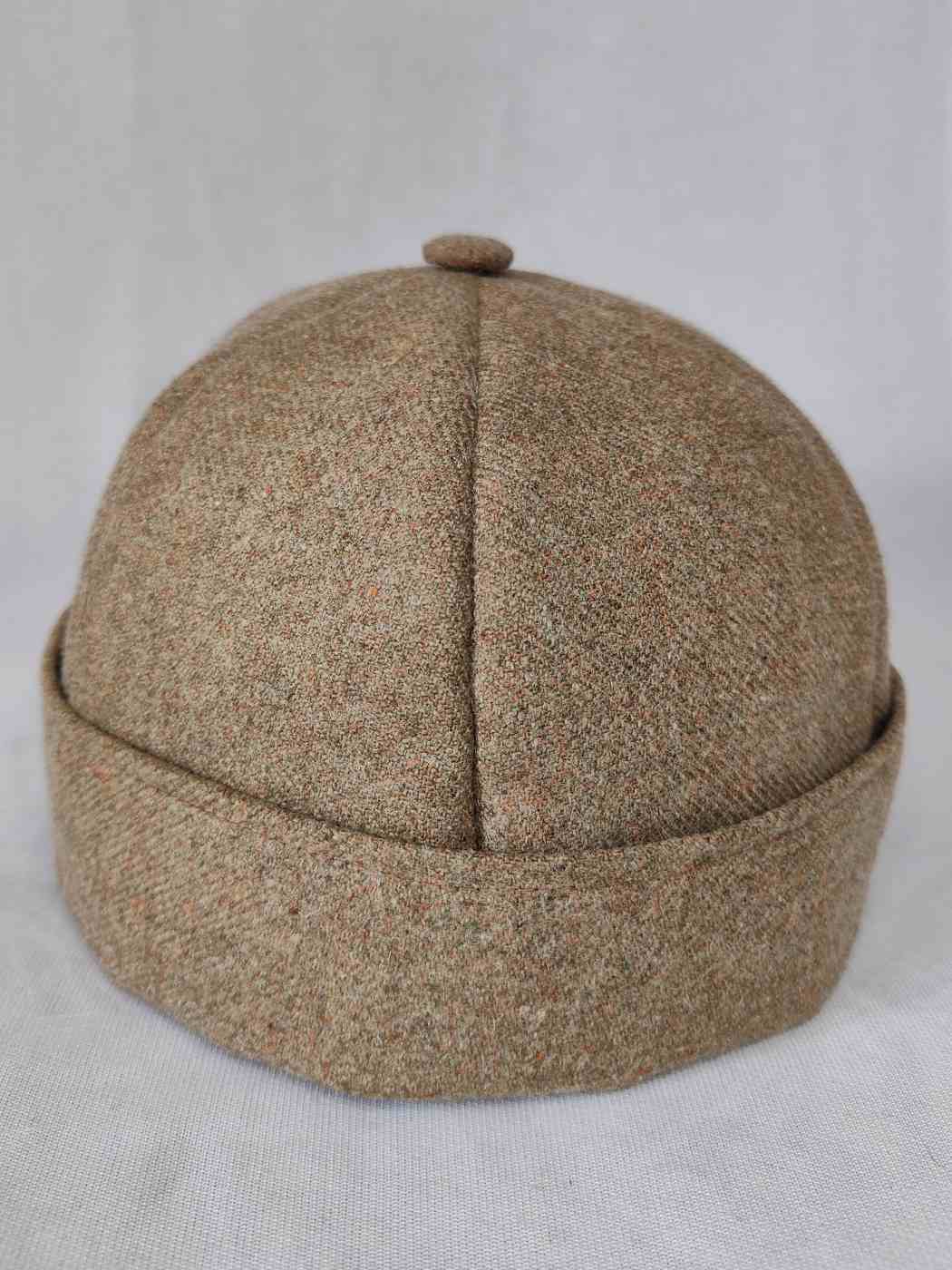 Light Brown Wool Skull Cap | Beanie | Docker Hat