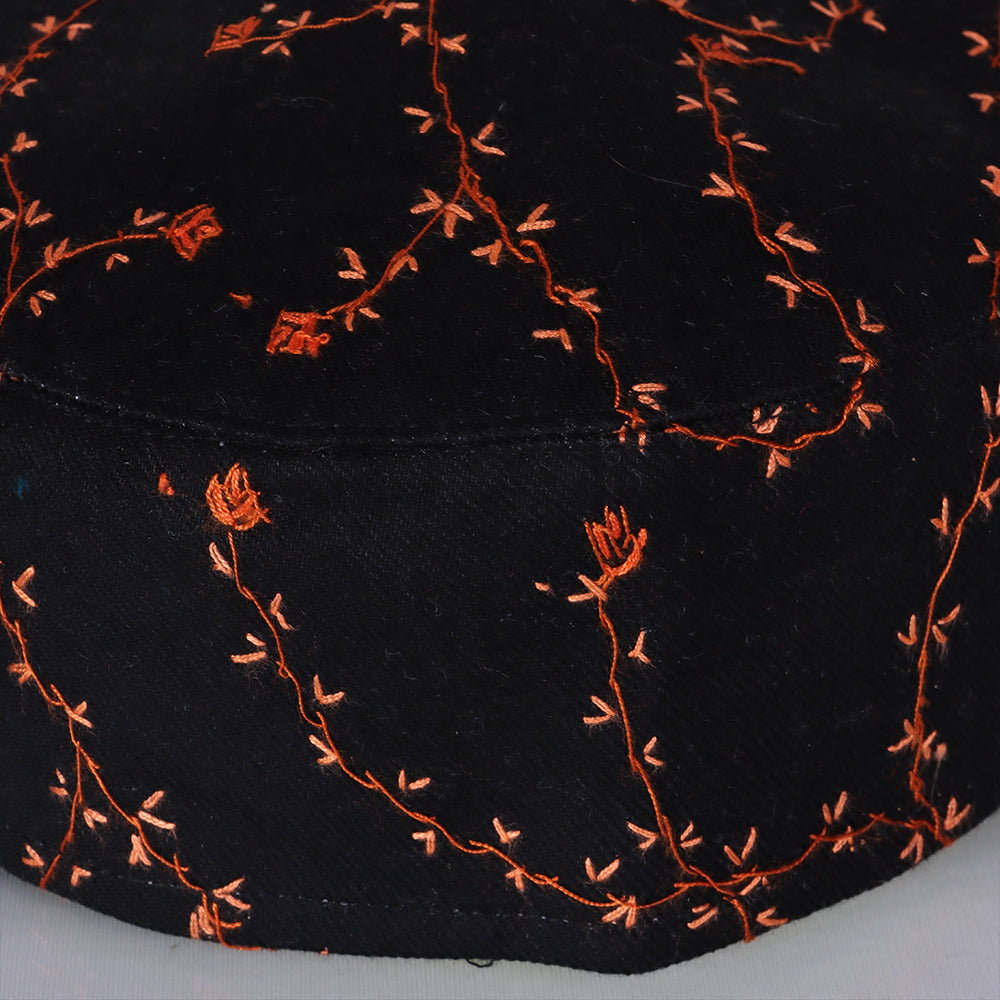 Back Toosha with Hand Sozni Embroidery Topi | Cap