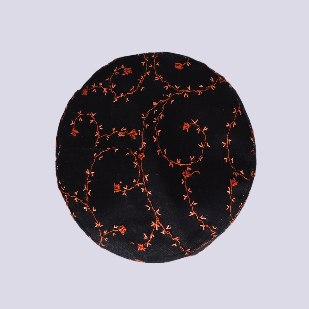 Back Toosha with Hand Sozni Embroidery Topi | Cap
