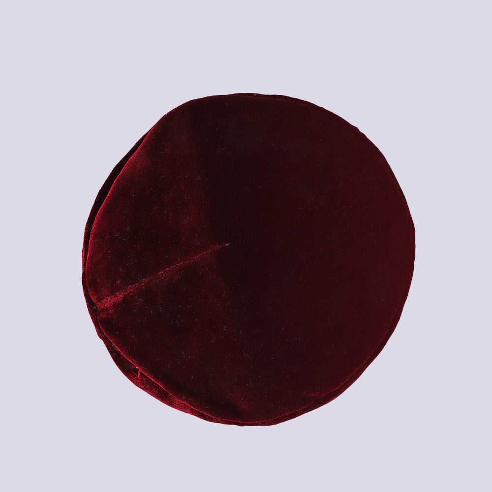 Plain Maroon Velvet Cap
