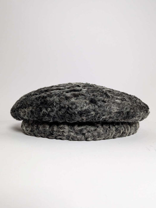 Premium and Elite Round Karakul Cap | Greyish Black | Handmade Fur Cap
