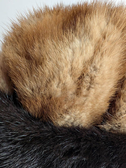 Mink Cap | Golden and Black Beanie
