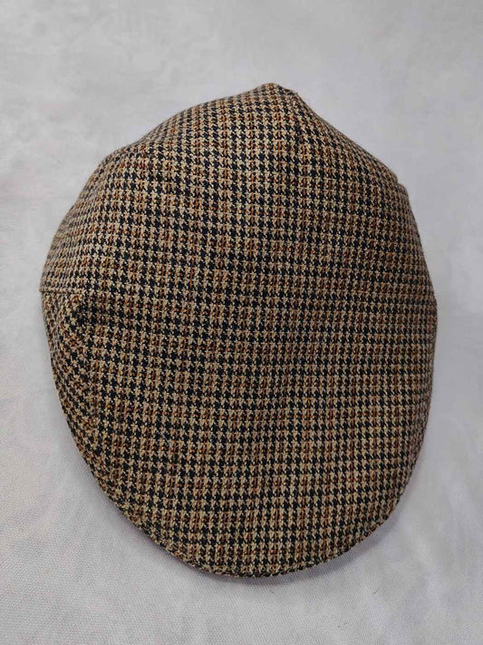 Office or Golf Flat Cap | Brown Stripes