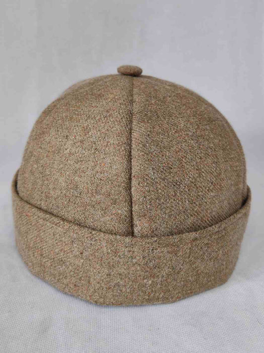 Light Brown Wool Skull Cap | Beanie | Docker Hat