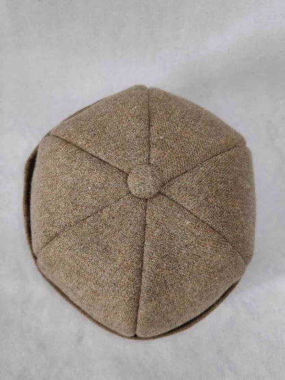 Light Brown Wool Skull Cap | Beanie | Docker Hat