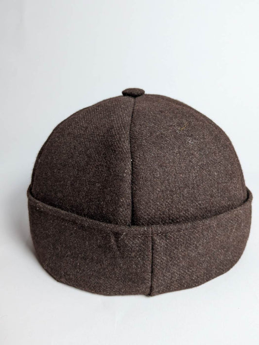 Wool Dark Brown Beanie Cap | Docker Hat