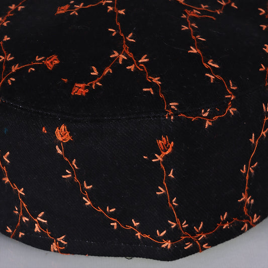 Back Toosha with Hand Sozni Embroidery Topi | Cap
